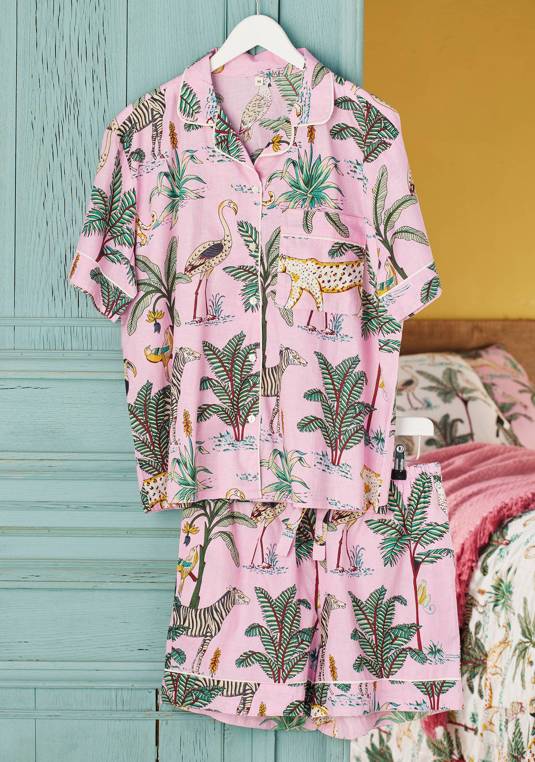Jungle Print Short Pyjamas - Pink: Small(S)