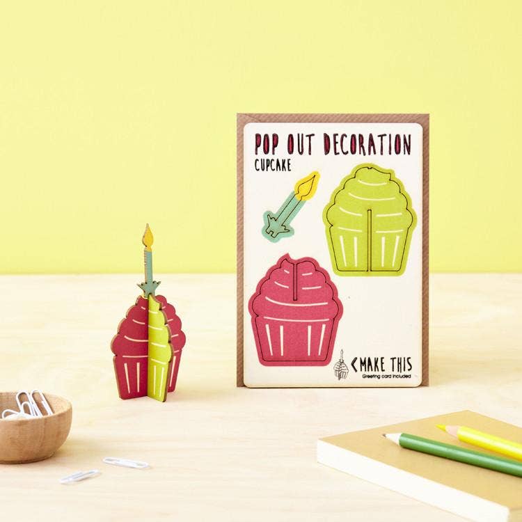 Pop Out Cupcake Greeting Card