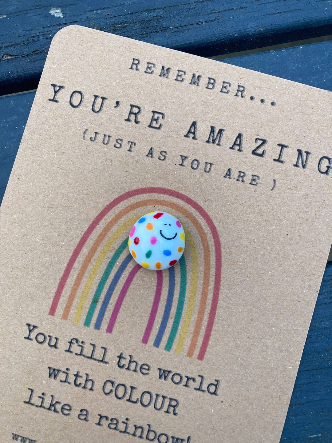 Rainbow Kindness Comfort Rock For Stress And Anxiety