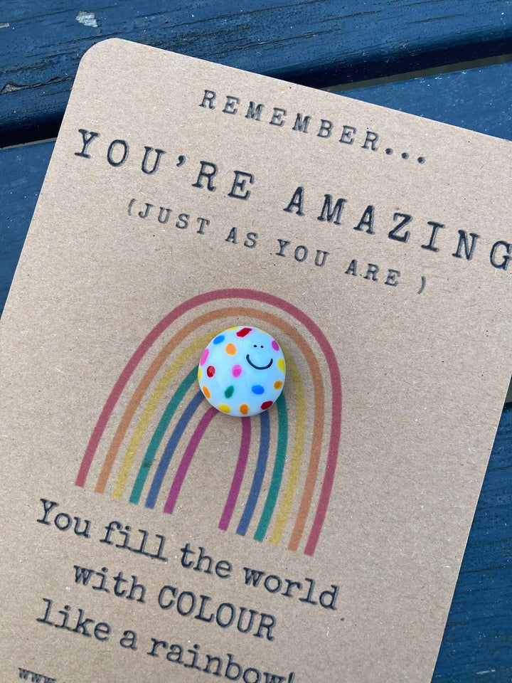 Rainbow Kindness Comfort Rock For Stress And Anxiety