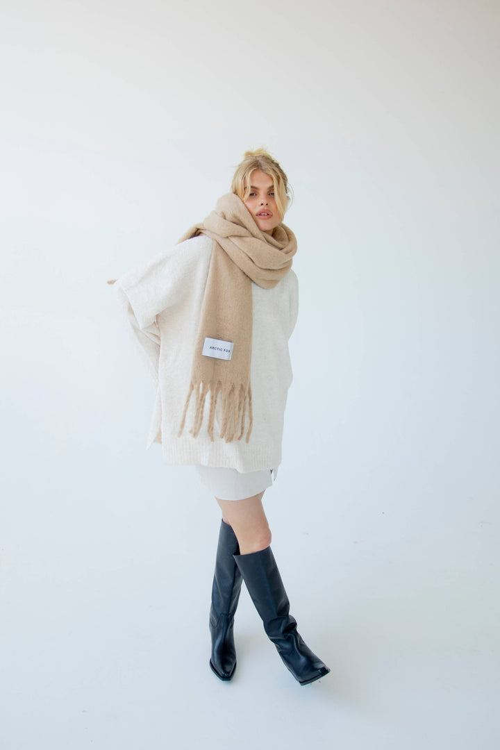 The Reykjavik Scarf - 100% Recycled - Beige - AW23