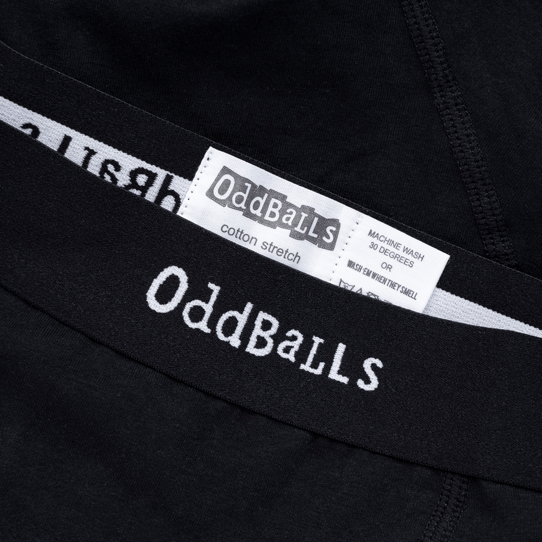 Classic Black - Mens Cotton Boxer Shorts: Medium