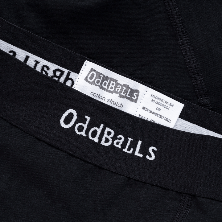 Classic Black - Mens Cotton Boxer Shorts: Medium