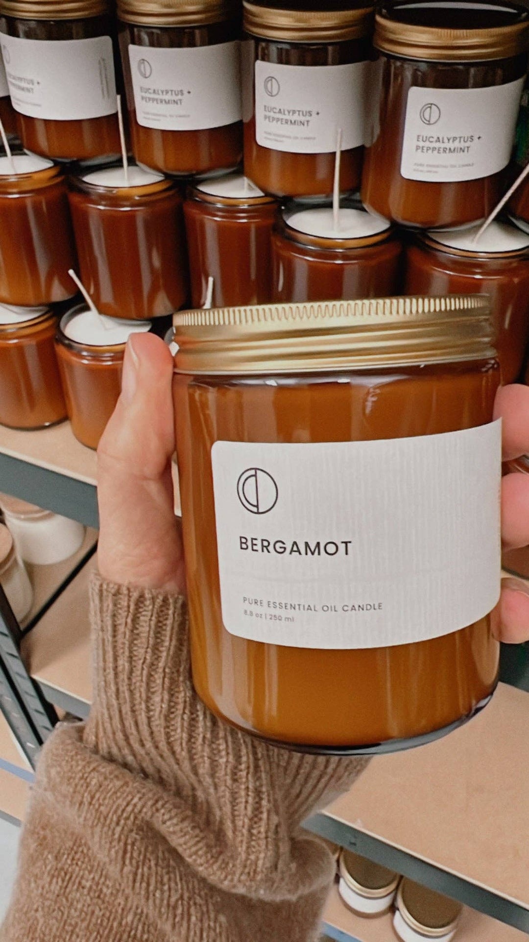 Bergamot candle: 120ml (small)