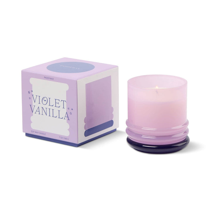 Paddywax Stack Glass Candle Lavender - Violet Vanilla