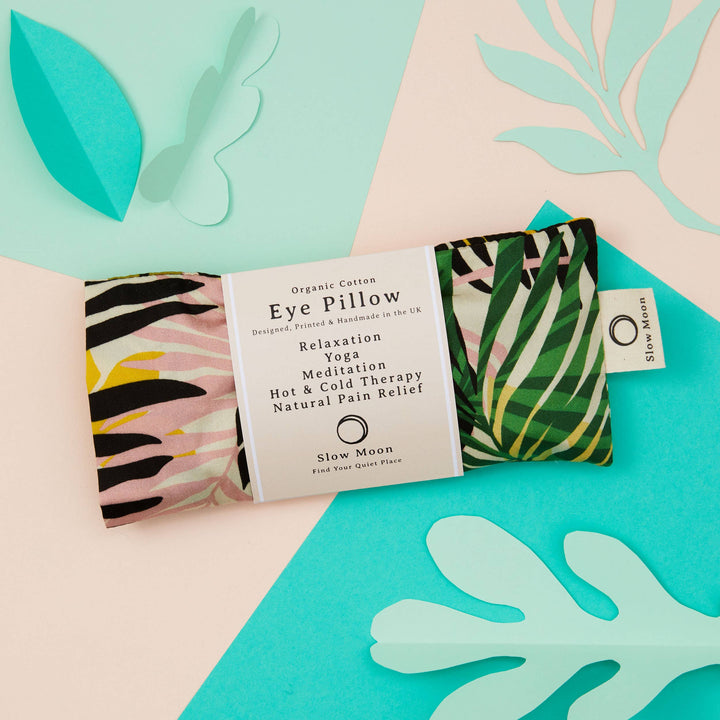 Organic Cotton Eye Pillow for Relaxation and Yoga - Tropics