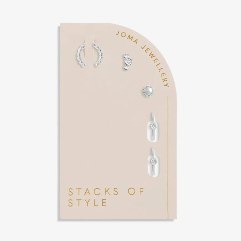 STACKS OF STYLE SILVER EARRING SET