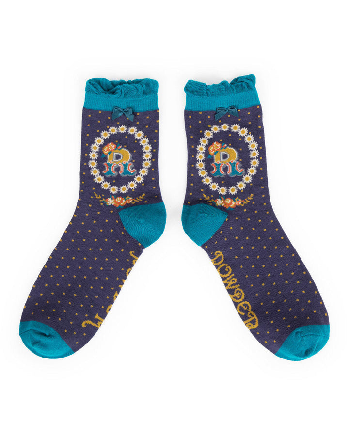 A-Z ANKLE ALPHABET SOCKS