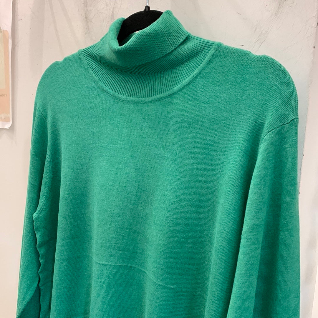 MING GREEN MELANGE PIMBA ROLLNECK JUMPER