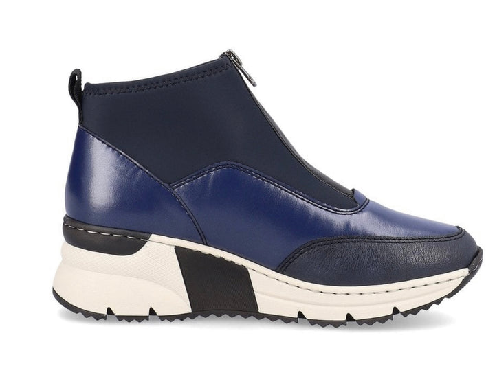 BLUE ANKLE ZIP TRAINER SHOE