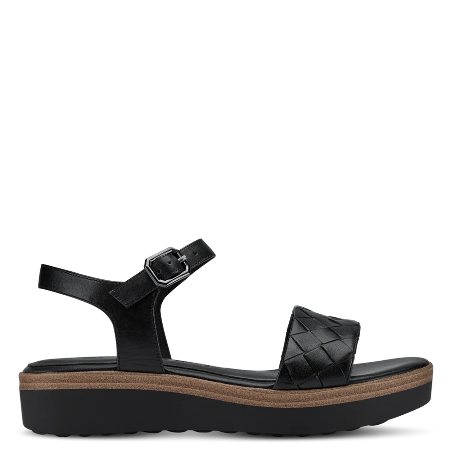 BLACK LEATHER SANDAL