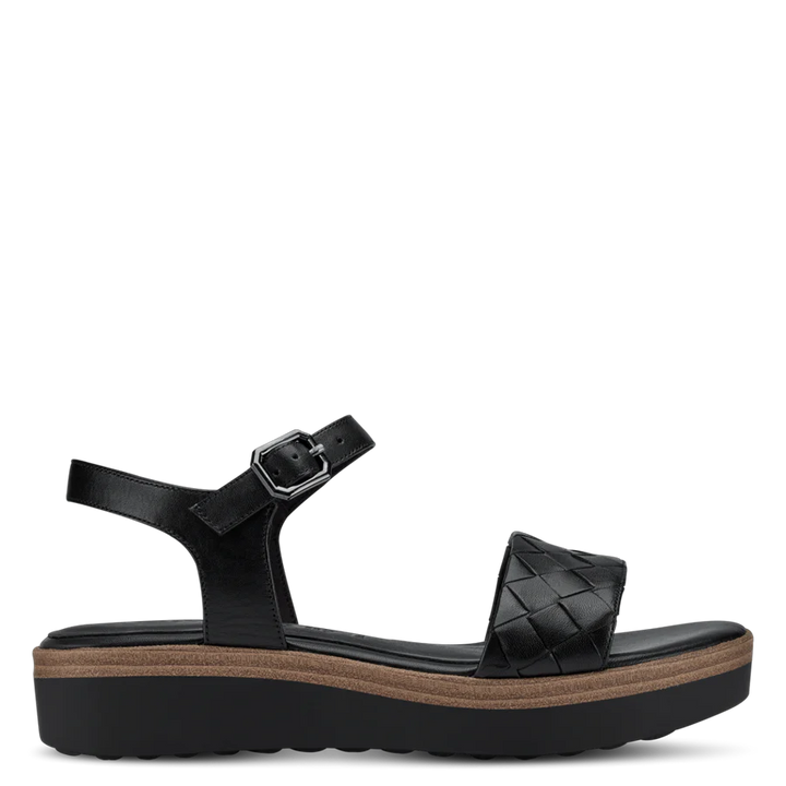 BLACK LEATHER SANDAL