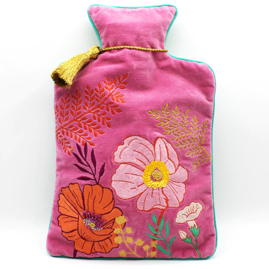 POSY PINK HOT WATER BOTTLE