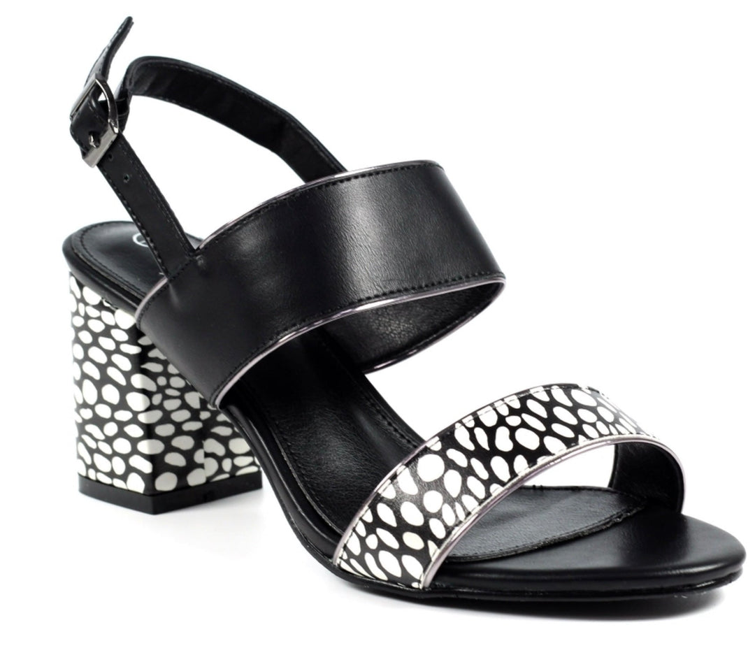 BLACK DARLA HEELED SANDAL