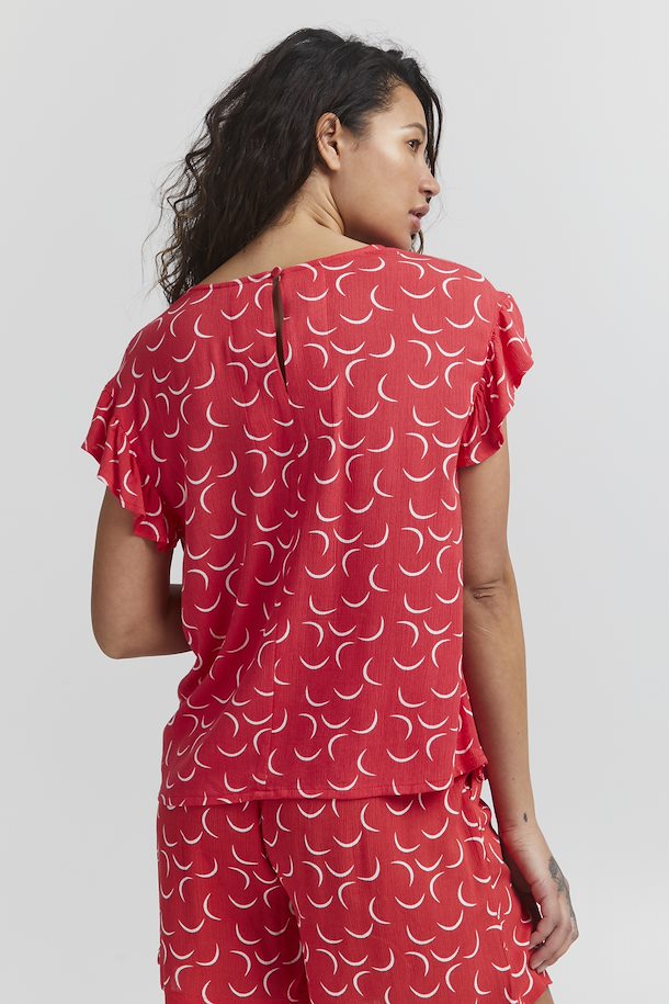 BITTERSWEET RED MARRAKECH PRINT TOP