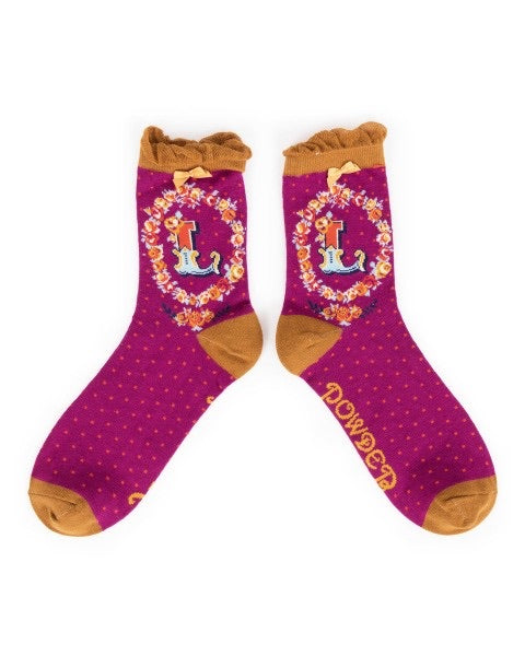 A-Z ANKLE ALPHABET SOCKS