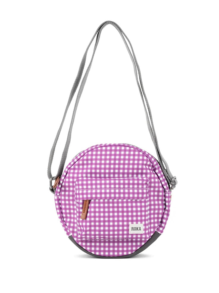 PADDINGTON B ROUND PURPLE GINGHAM BAG