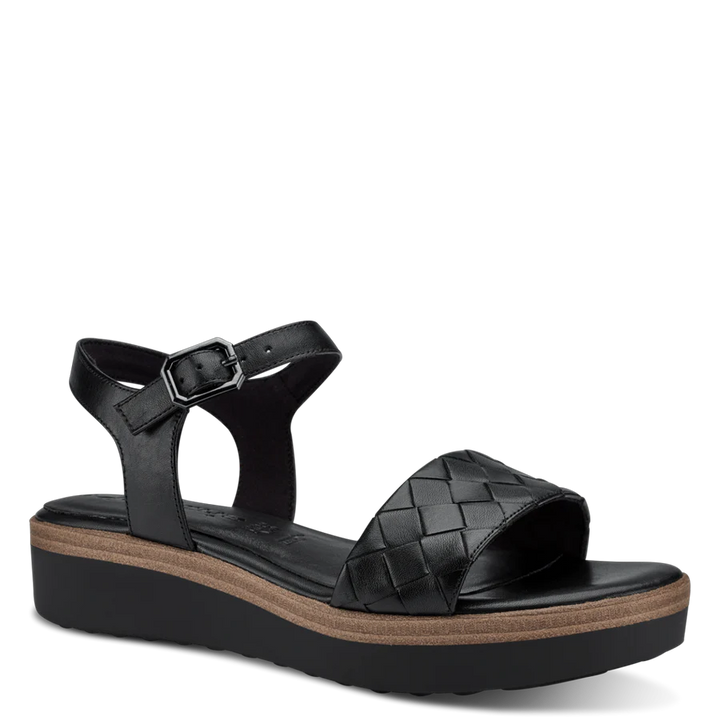 BLACK LEATHER SANDAL