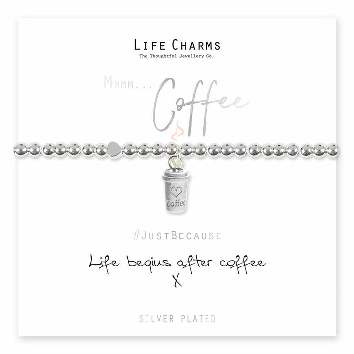 LIFE BEGINS AFTER COFFEE BRACELET