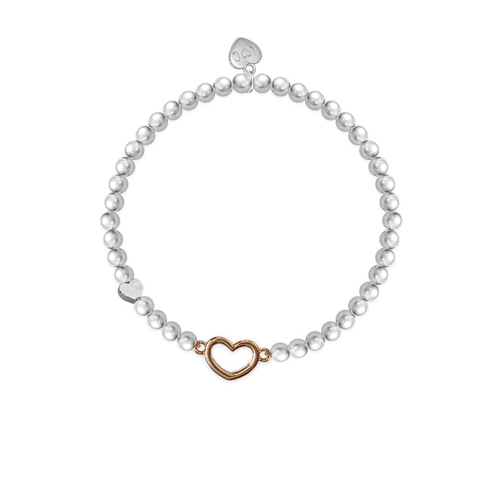 SWEET 16 ROSE GOLD HEART BRACELET