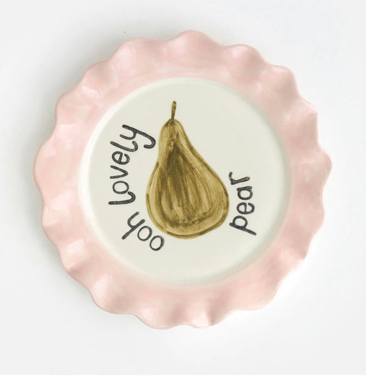 PALE PINK PEAR PLATE