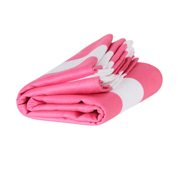 PHI PHI PINK CABANA QUICK DRY BEACH TOWEL