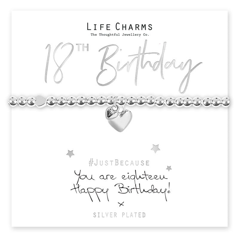 YOU ARE 18 PUFFED HEARTS BRACELET