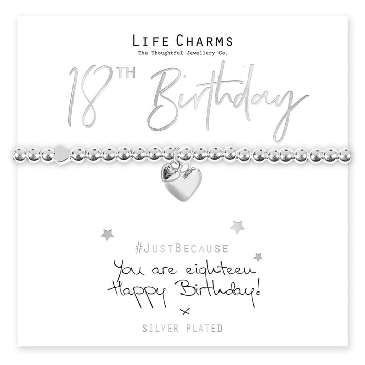 YOU ARE 18 PUFFED HEARTS BRACELET