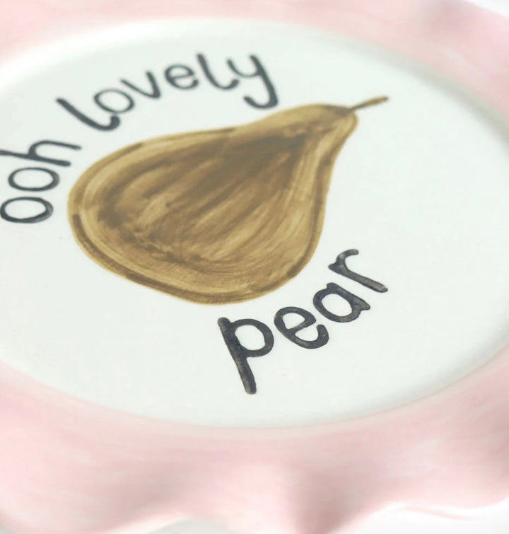 PALE PINK PEAR PLATE