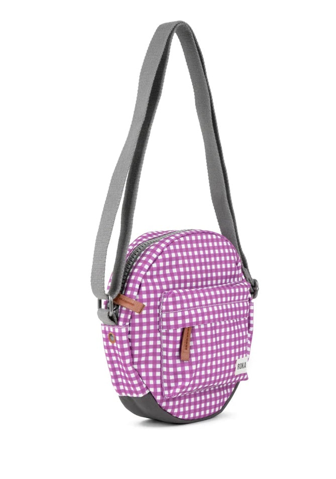 PADDINGTON B ROUND PURPLE GINGHAM BAG