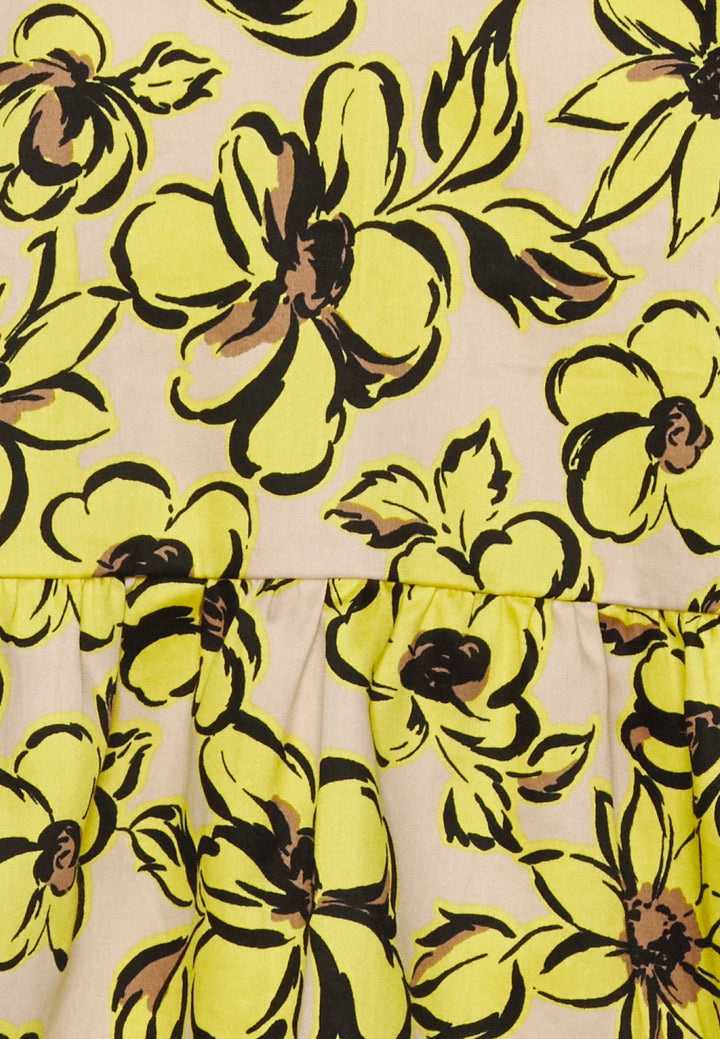 WARM OLIVE MIX IVERA V NECK BLOUSE