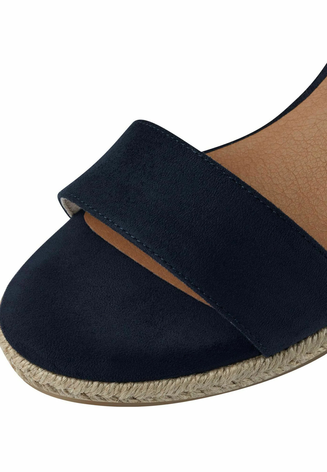 NAVY WOVEN WEDGE SANDAL