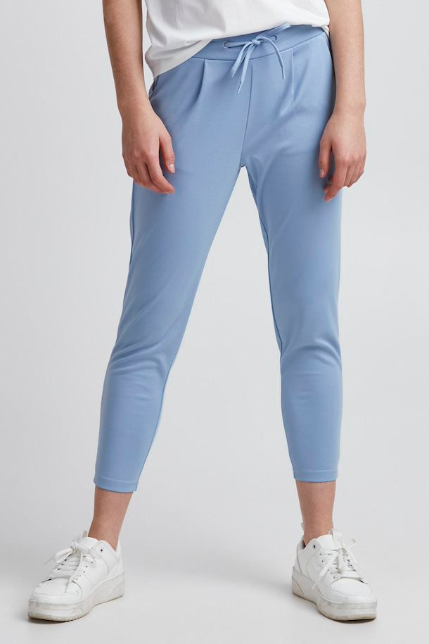KATE CHAMBRAY BLUE CROPPED PANTS
