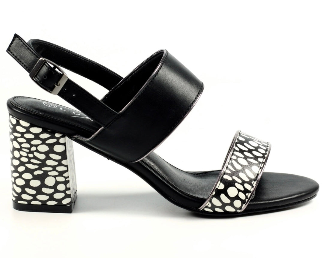 BLACK DARLA HEELED SANDAL