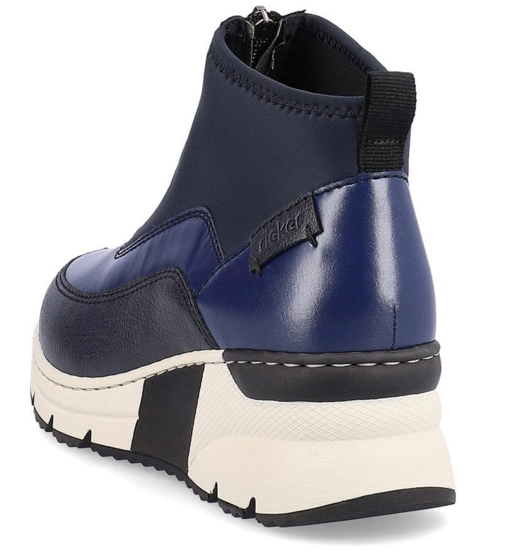 BLUE ANKLE ZIP TRAINER SHOE