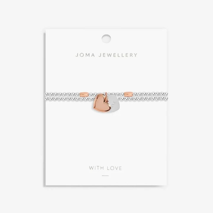 LILA HEART SILVER & ROSE GOLD BRACELET