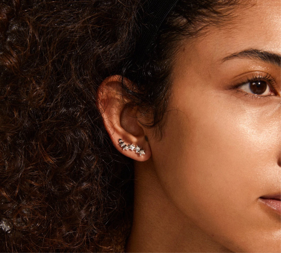 AVA STAR EARRINGS SILVER