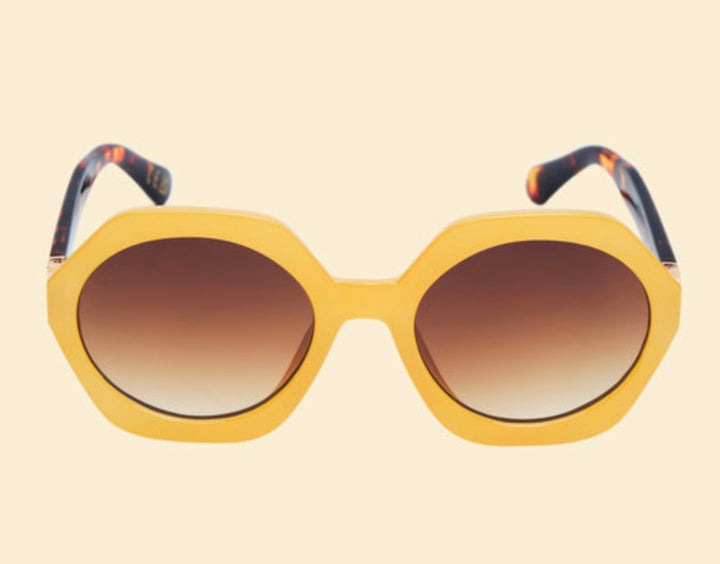 LUXE GEORGIE CUSTARD & TORTOISESHELL SUNGLASSES