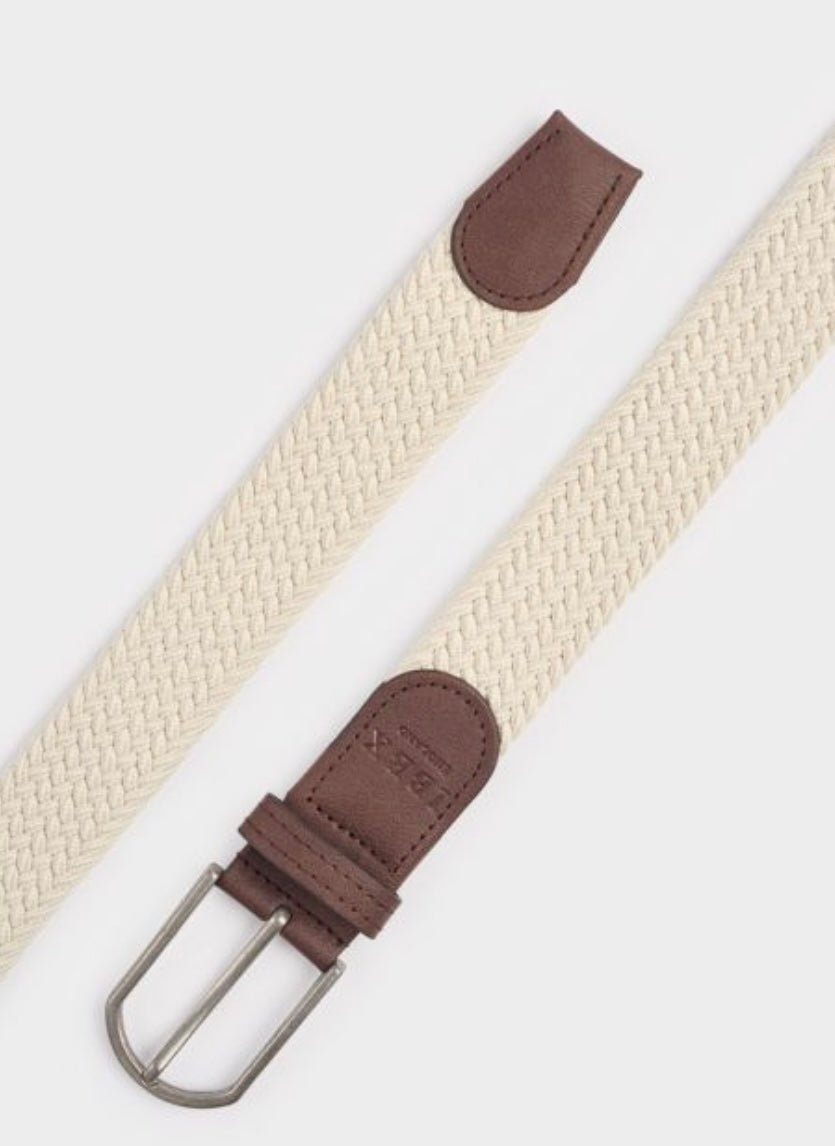 BEIGE REPREVE ECO FRIENDLY STRETCH BELT