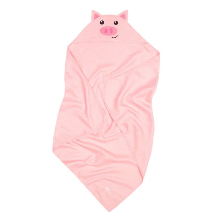 BABY PARKER PIG HOODED TOWEL