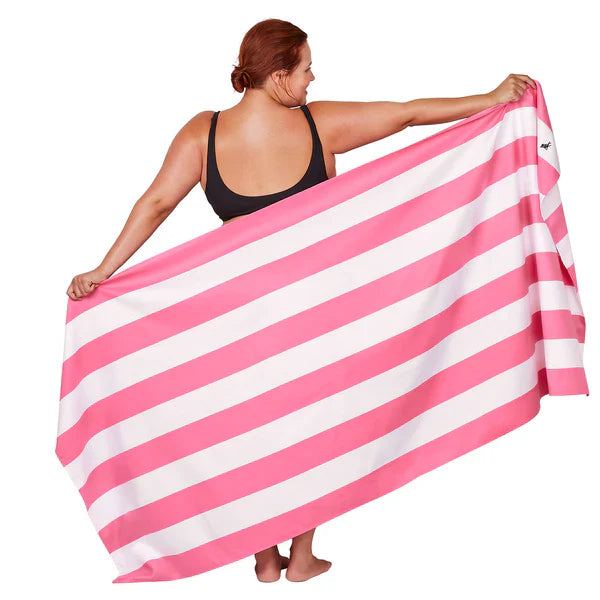 PHI PHI PINK CABANA QUICK DRY BEACH TOWEL