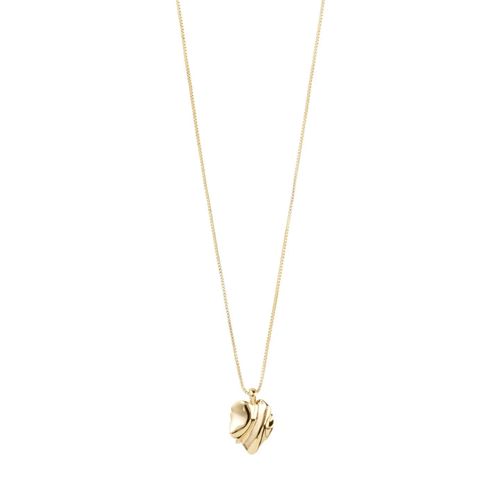 EM WAVY PENDANT NECKLACE GOLD