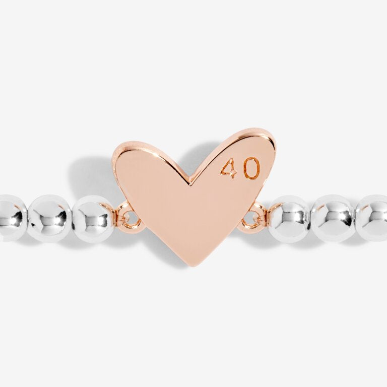 BEAUTIFULLY BOXED A LITTLE HAPPY 40TH BIRTHDAY BRACELET