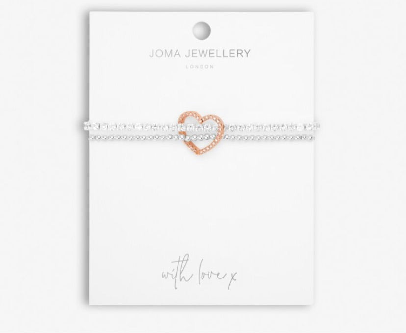 LILA LUSTRE HEART BRACELET