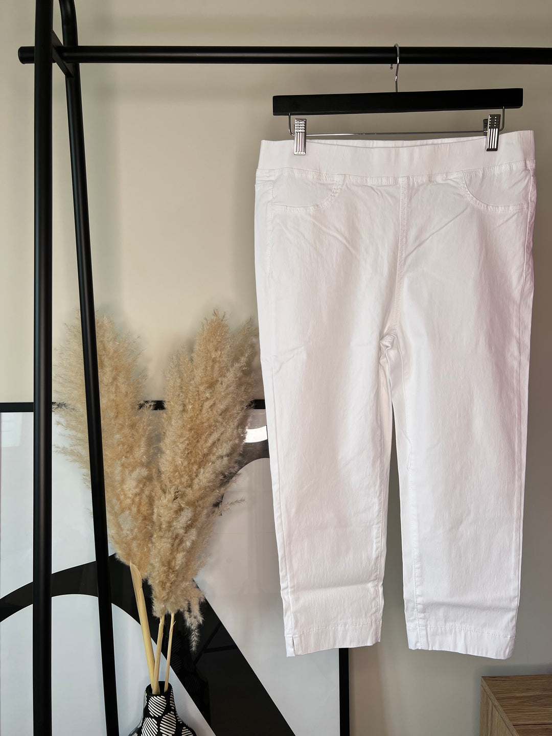 OPTICAL WHITE KEIRA DIXIE CAPRI TROUSER