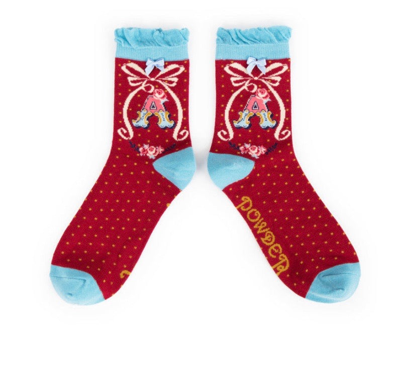 A-Z ANKLE ALPHABET SOCKS