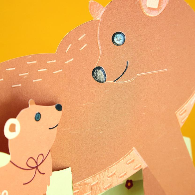 3D FOLD-OUT LOVE YOU MUM BEAR CARD