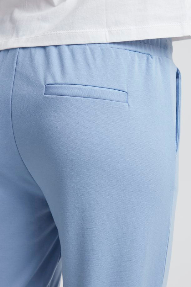 KATE CHAMBRAY BLUE CROPPED PANTS