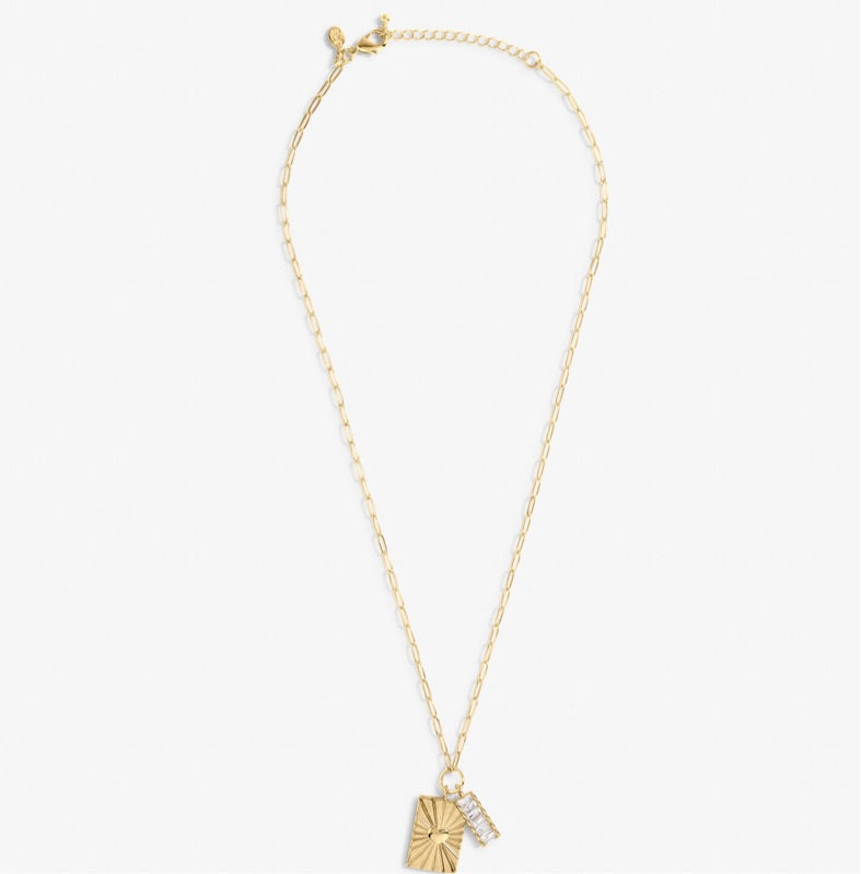 NOVA HEART CLUSTER GOLD NECKLACE