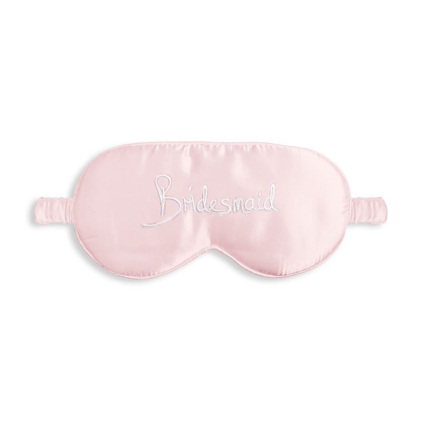 PINK SATIN BRIDESMAID EYE MASK